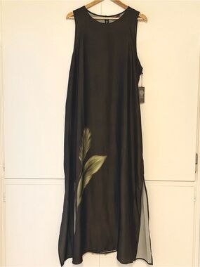 NWT Vince Camuto 'Enchanted' Shift Maxi Dress with Leaf Motif - Size XXL
